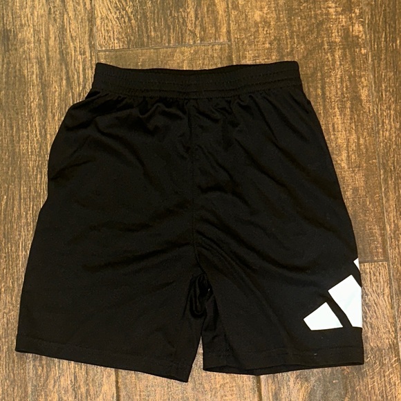 adidas Other - adidas Boys Black Athletic Shorts Size 6 White Logo Activewear